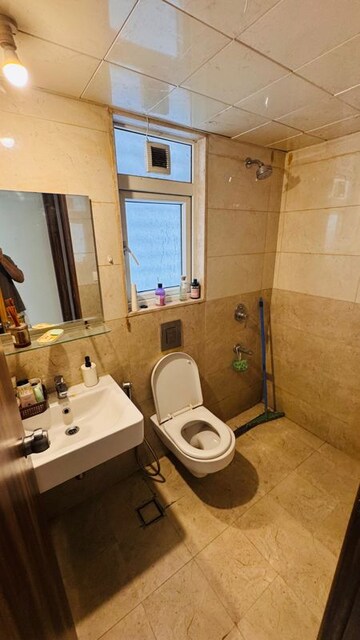 Bathroom in 1 BHK Apartment at Shriram Nagar CHS, Aundh – for Rent