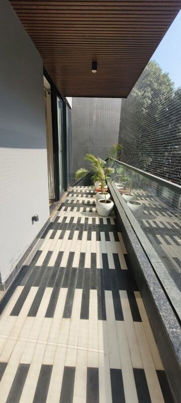 Balcony in 3 BHK Builder Floor at Greater Kailash I – for Rent