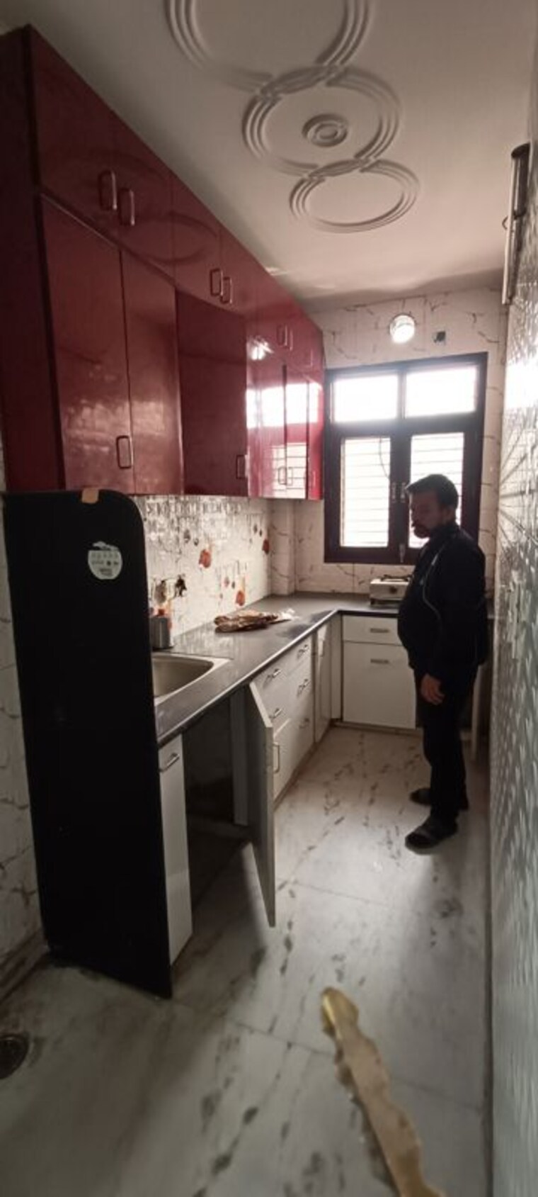 Kitchen, rohini sector 8 1 Bedroom 600 Sq.Ft. Builder Floor In Rohini Sector 8 Delhi 9852953