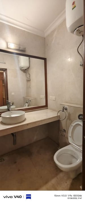 Bathroom in 3 BHK Builder Floor at Defence Colony – for Rent
