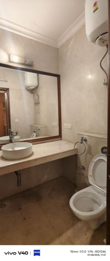 Bathroom in 3 BHK Builder Floor at Defence Colony – for Rent