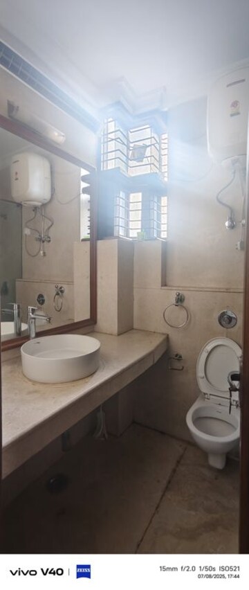 Bathroom in 3 BHK Apartment at Defence Colony – for Rent