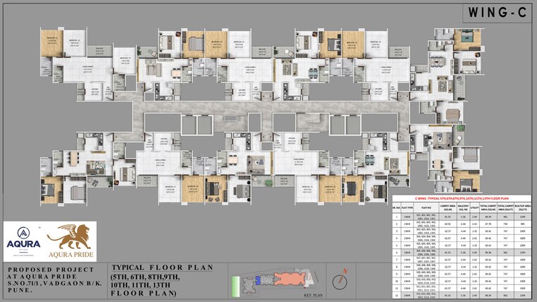 Floor Plan, aqura-pride 2 Bedroom 526 Sq.Ft. Apartment In Vadgaon Budruk Pune 9853166