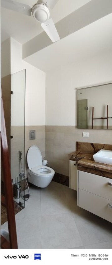 Bathroom in 3 BHK Apartment at Jor Bagh – for Rent