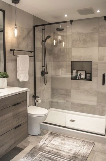 Bathroom in 4 BHK Apartment at Raheja Acropolis, Deonar – for Rent