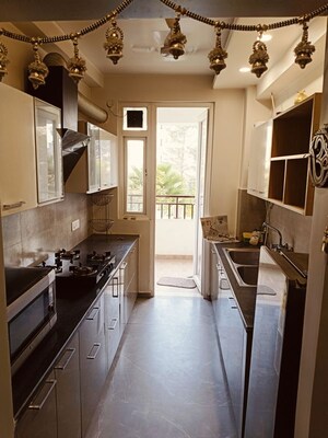 Kitchen in 3 BHK Builder Floor at Dhakoli – for Rent