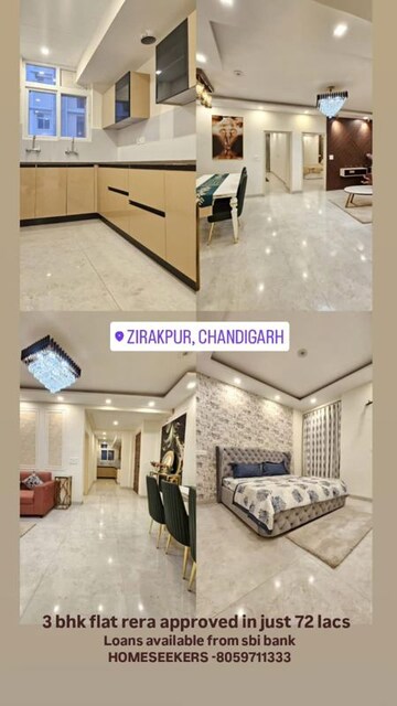 Floor Plan in 3 BHK Apartment at Aura Homes, Patiala Road – for Sale