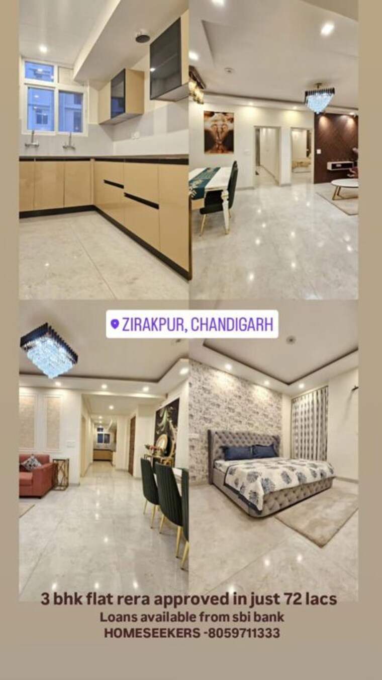 Floor Plan, aura-homes 3 Bedroom 1650 Sq.Ft. Apartment In Patiala Road Zirakpur 9853456