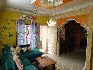 Living Room in 3 BHK Apartment at Greenfield Heights, New Town – for Sale