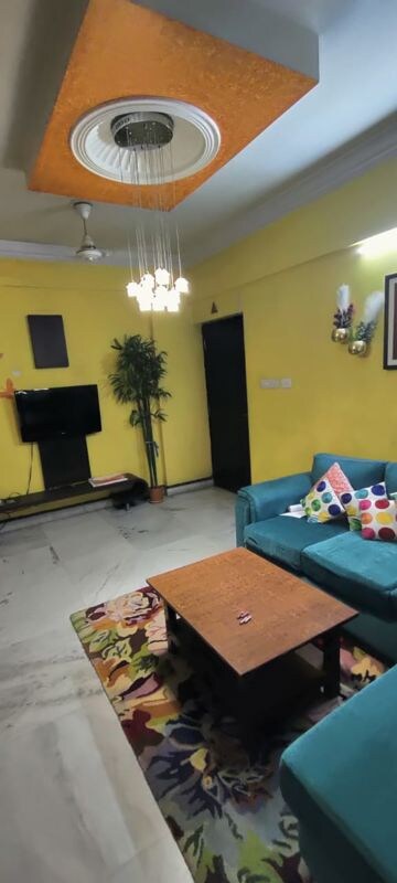 Living Room in 3 BHK Apartment at Greenfield Heights, New Town – for Sale