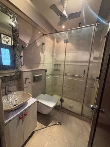 Bathroom in 3 BHK Builder Floor at Greater Kailash I – for Rent