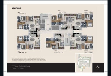 Floor Plan in 3 BHK Apartment at Provident Central Park, Kanakapura Road – for Sale