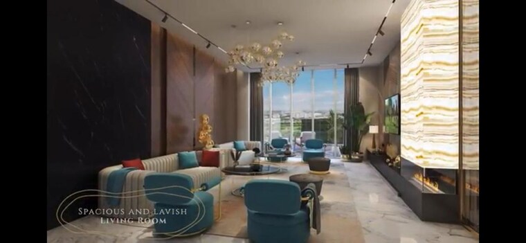 Living Room, gaurs-the-islands 5 Bedroom 6011 Sq.Ft. Apartment In Jaypee Greens Greater Noida 9853946