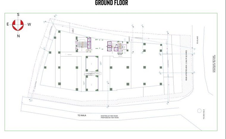Floor Plan, abinandana-emerald Commercial Shop 605 Sq.Ft. In Manikonda Hyderabad 9853959
