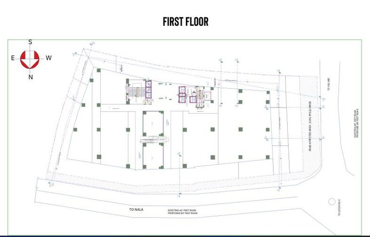 Floor Plan, abinandana-emerald Commercial Shop 605 Sq.Ft. In Manikonda Hyderabad 9853959