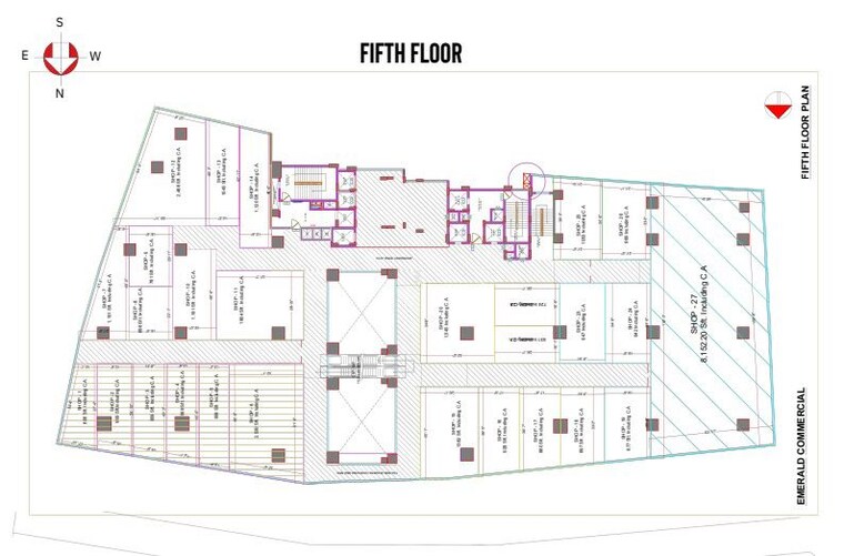 Floor Plan, abinandana-emerald Commercial Shop 605 Sq.Ft. In Manikonda Hyderabad 9853959