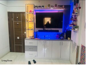 Living Room in 1 BHK Apartment at Om Krishna Kamal Serenity, Wagholi – for Rent