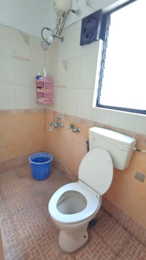 Bathroom in 2 BHK Apartment at Goel Ganga Orchard, Mundhwa – for Rent