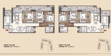 Floor Plan in 3 BHK Apartment at Signature Global Sarvam, Sector 37d – for Sale