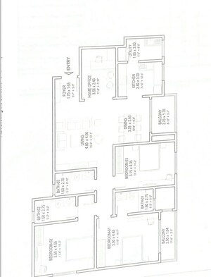 Floor Plan in 3.5 BHK Apartment at Sobha Victoria Park, Hennur Road – for Sale