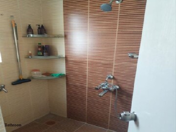 Bathroom in 1 BHK Apartment at Om Krishna Kamal Serenity, Wagholi – for Rent