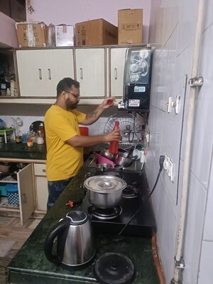 Kitchen in 2 BHK Builder Floor at Rajendra Nagar – for Rent