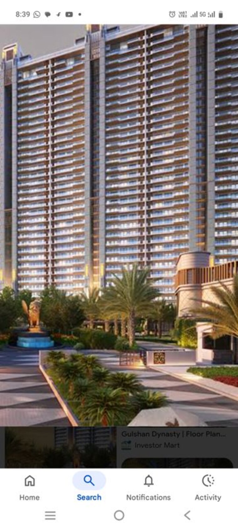 Exterior View, gulshan-dynasty 4 Bedroom 4700 Sq.Ft. Apartment In Sector 144 Noida 9854812