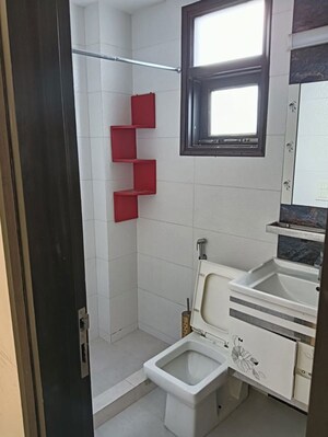 Bathroom in 3 BHK Builder Floor at Chittaranjan Park – for Rent