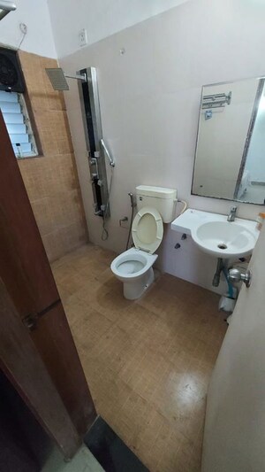 Bathroom in 3 BHK Apartment at Manav Silver Skyscapes, Wakad – for Rent