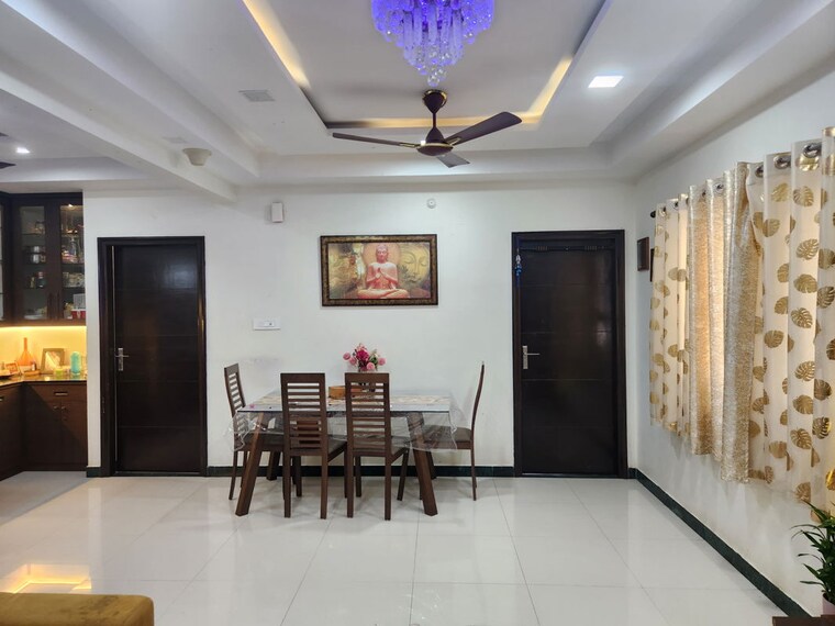 Dining area, my-home-vihanga 2 Bedroom 1115 Sq.Ft. Apartment In Gachibowli Hyderabad 9855081