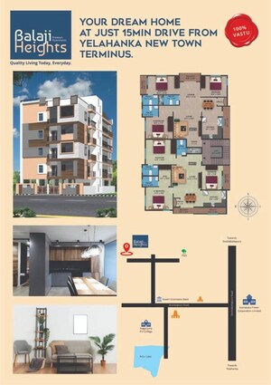 Floor Plan in 3 BHK Apartment at Yelahanka – for Sale