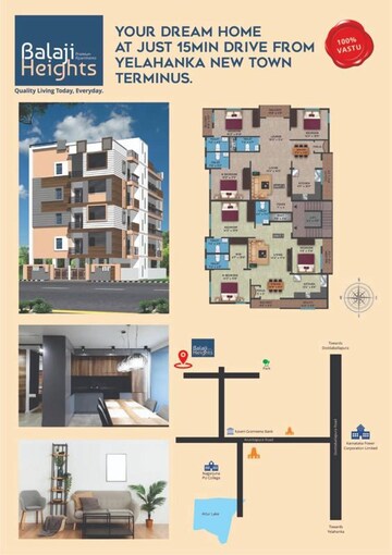 Floor Plan in 3 BHK Apartment at Yelahanka – for Sale