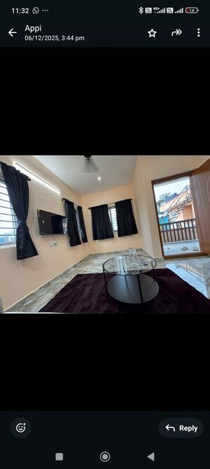 Bedroom in 2 BHK Builder Floor at Kodihalli – for Rent