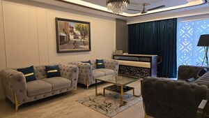 Living Room in 4 BHK Builder Floor at Sushant Lok I – for Sale