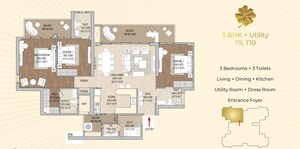 Floor Plan in 3.5 BHK Apartment at Signature Global Cloverdale, Sector 71 – for Sale