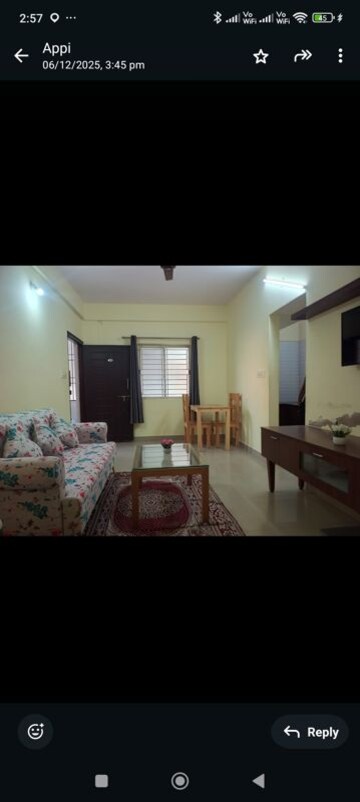 Bedroom in 2 BHK Apartment at Kodihalli – for Rent
