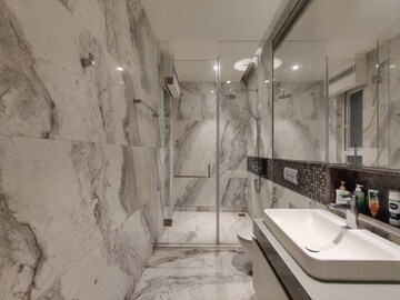 Bathroom in 4 BHK Apartment at Bhartiya Leela Residences, Thanisandra Main Road – for Rent