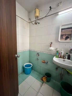 Bathroom in 3 BHK Apartment at Naiknavare Park Dew Chs Ltd, Kharghar – for Rent