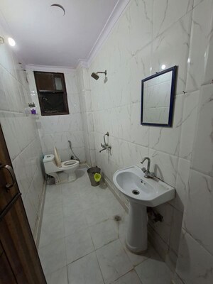 Bathroom in 1 BHK Builder Floor at Paryavaran Complex – for Rent