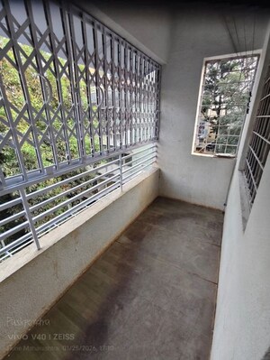 Balcony in 2 BHK Apartment at Shriram Nagar CHS, Aundh – for Rent