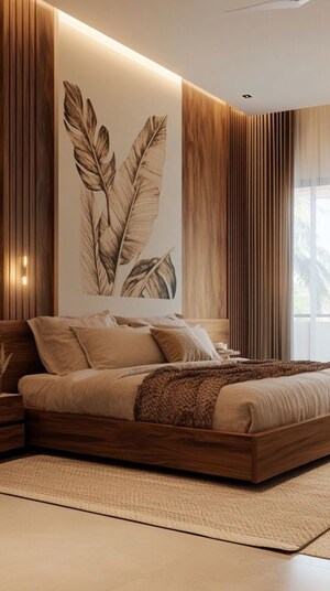 Bedroom in 3 BHK Apartment at Godrej Planet, Jacob Circle – for Rent