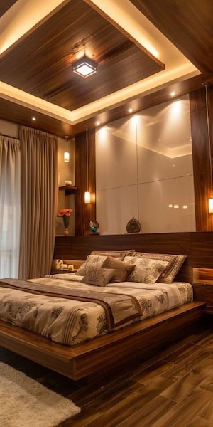 Bedroom in 3 BHK Apartment at Godrej Planet, Jacob Circle – for Rent