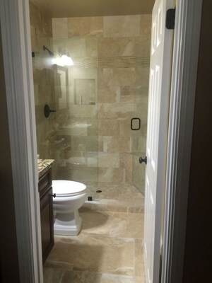 Bathroom in 3 BHK Apartment at Godrej Planet, Jacob Circle – for Rent