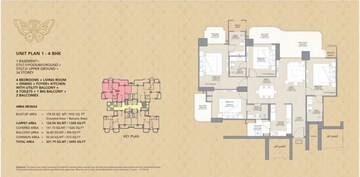 Floor Plan in 4 BHK Apartment at Gaur Chrysalis, Sector 22d Yamuna Expressway – for Sale