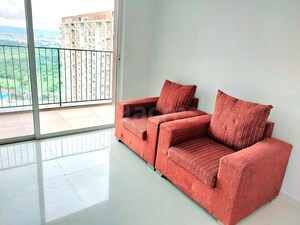 Living Room in 3 BHK Apartment at Godrej Boulevard, Manjari – for Rent