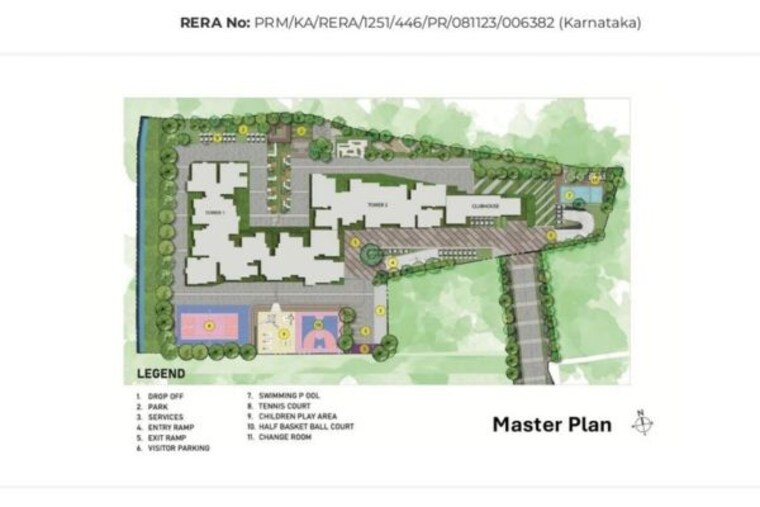 Master Plan, prestige-glenbrook 3 Bedroom 1537 Sq.Ft. Apartment In Whitefield Bangalore 9855289