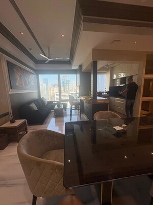 Living Room in 2 BHK Apartment at Indiabulls Blu, Worli – for Rent