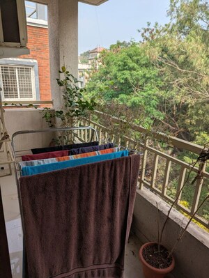 Balcony in 2 BHK Apartment at Shree Apartments Bavdhan, Bavdhan – for Rent