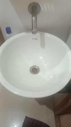 Bathroom in 3 BHK Apartment at Riddhi Tower, Malad East – for Rent