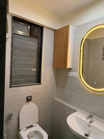 Bathroom in 2 BHK Apartment at Chandak 34 Park Estate, Goregaon West – for Rent